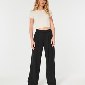 Hollister Livvy Wide Leg Pants Black XXL LONG